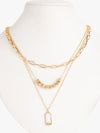 Multi-Layer Metal Chain Pendant Necklace