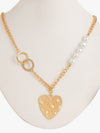 Heart Detailed Pearl Necklace