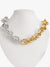 Chunky Dual Tone Statement Necklace