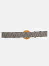 Round Buckle Stripes Belt