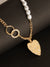 Heart Detailed Pearl Necklace