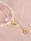 Pearl Necklace With Gilded Charms