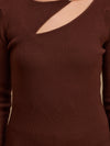 Tear Drop Neckline Winter Top