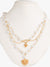 Faux Pearl Bead Double Necklace