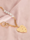 Heart Detailed Pearl Necklace