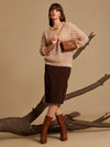 Textured Pullover With Neck Emb