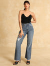 Fit And Flare Jeans With Rips