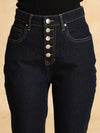 Fit And Flare Jeans With Button Fly