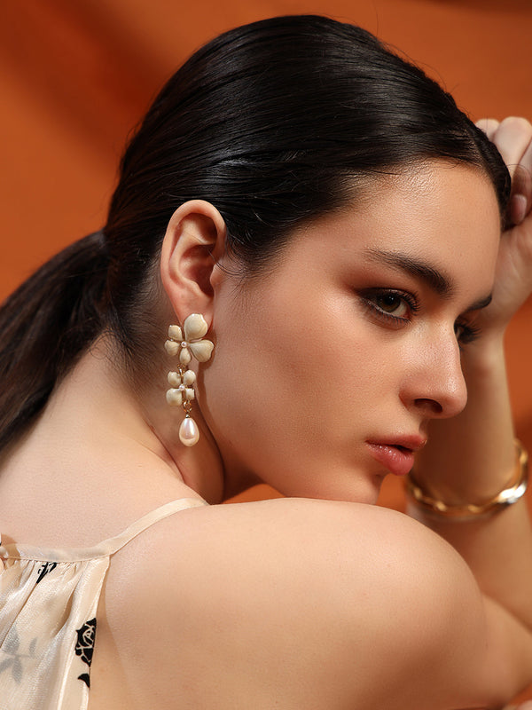 Lush Bloom Drop Earrings