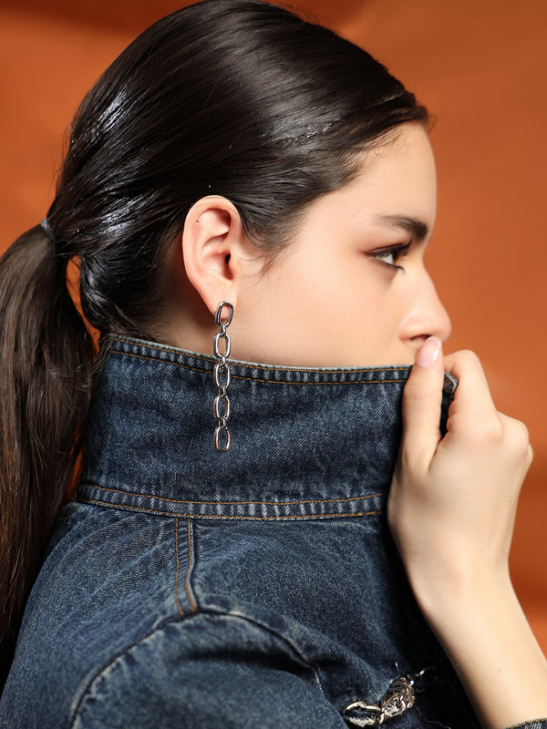 Chained Elegance Drop Earrings