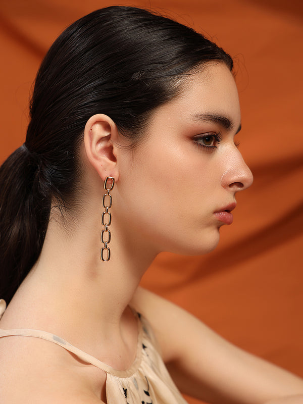 Chained Elegance Drop Earrings