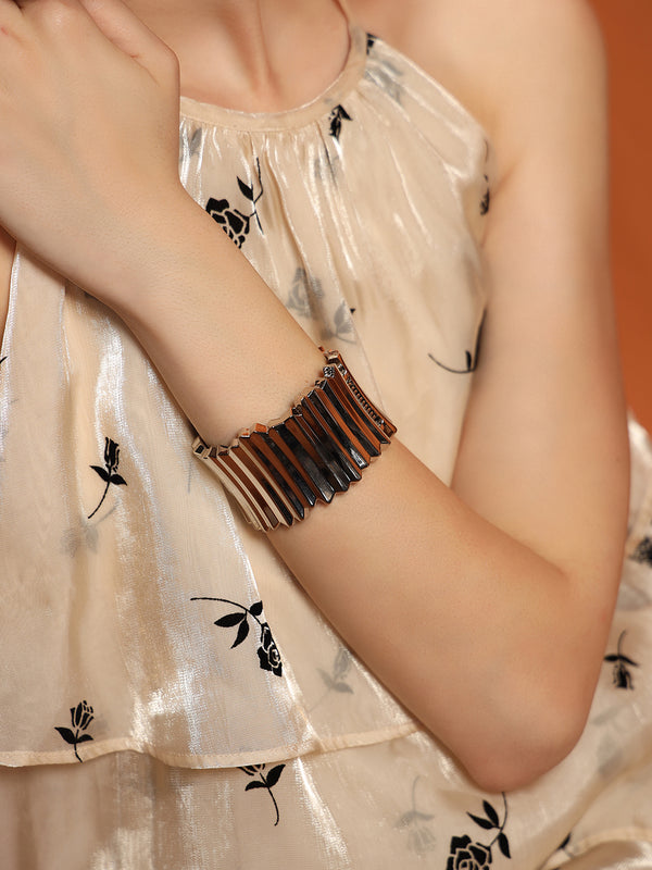 Silver Crest Cuff Bracelet