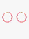 Soft Pink Sparkle Hoops