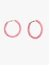 Soft Pink Sparkle Hoops