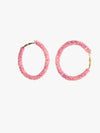 Soft Pink Sparkle Hoops