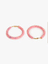 Soft Pink Sparkle Hoops