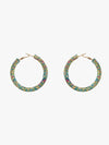 Gleaming Green Sparkle Hoops