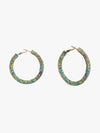 Gleaming Green Sparkle Hoops