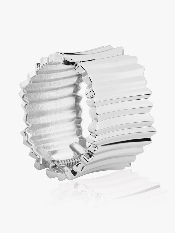 Silver Crest Cuff Bracelet