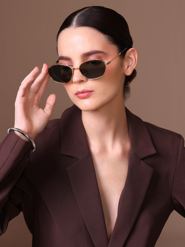 Round Haze Metal Sunglasses