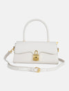 Solid Sling Bag With Twist Lock Closure