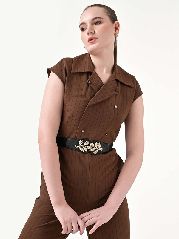 Leaf Buckle Elasticated Belt