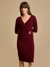 Winter Midi DressWith Glam Buckle