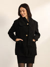 Sepia Jacket With Removable Scarf
