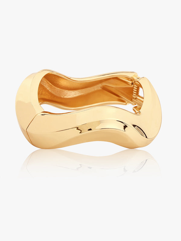 Chrome Wave Bangle Bracelet