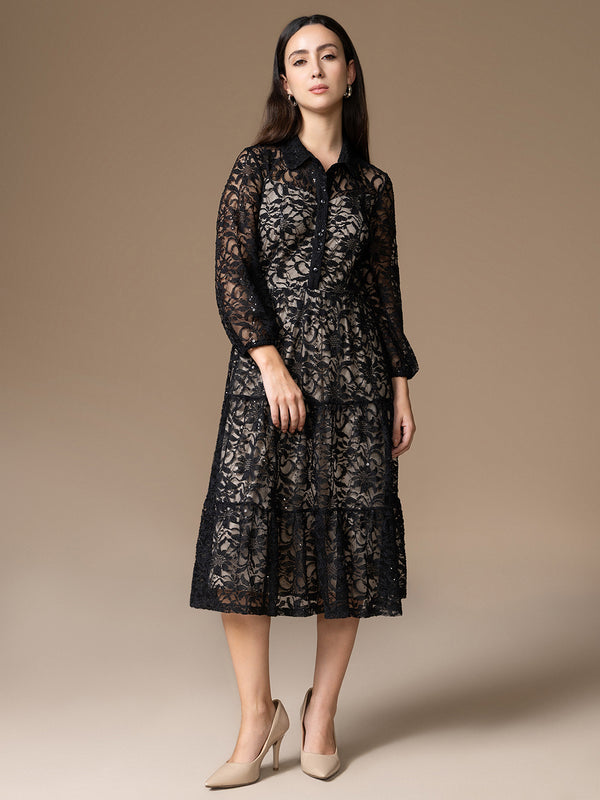 Jodie Midi Dress W/ Belt
