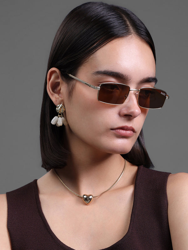 Linear Luxe Rectangle Sunglasses