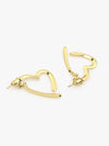 Golden Heartline Hoop Earrings