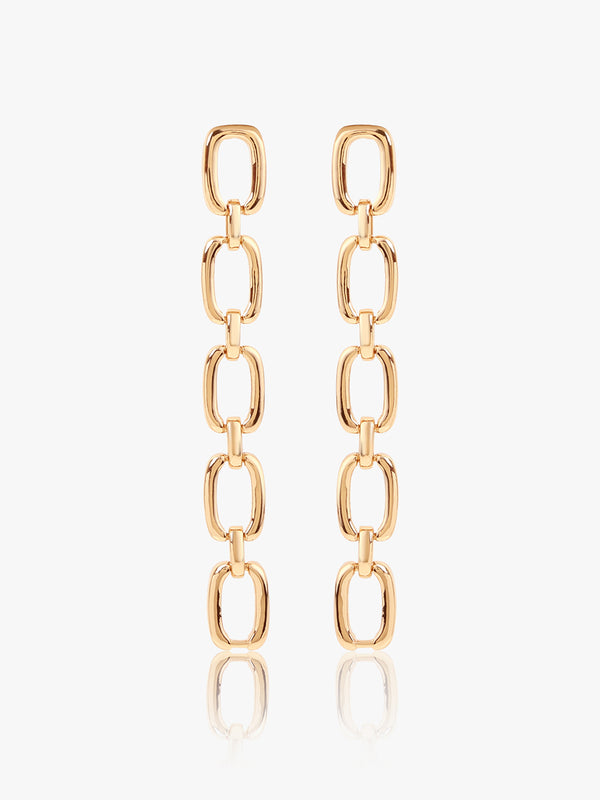 Chained Elegance Drop Earrings
