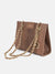 Textured Handbag With Metal Strap