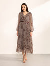 Latte Maxi Dress With Belt