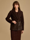 Pu And Felt Overcoat