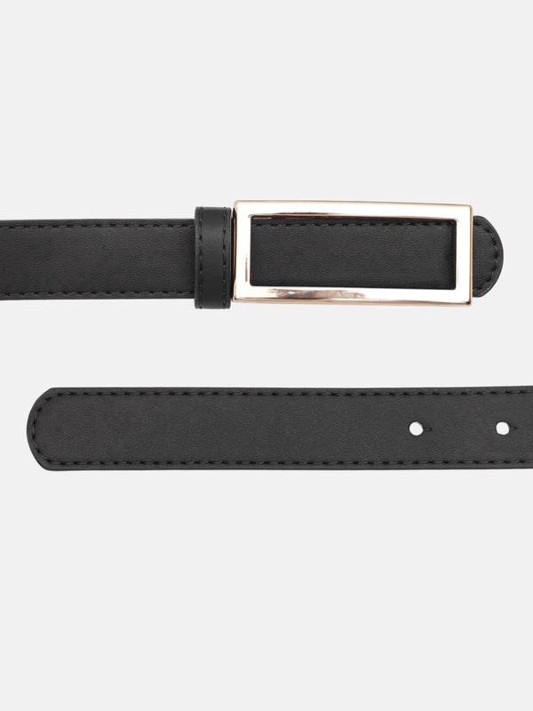 Elongated Buckle Thin Belt