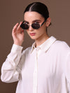 Muse Oval Metal Sunglasses