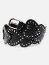 Studded Heart Statement Broad Belt