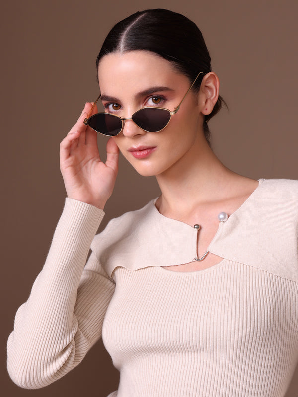 Aria Cat Eye Metal Sunglasses