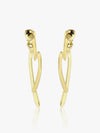 Golden Heartline Hoop Earrings