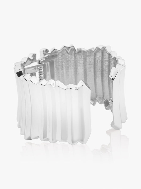 Silver Crest Cuff Bracelet