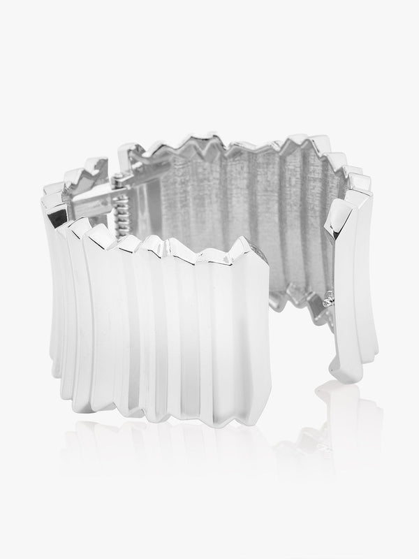 Silver Crest Cuff Bracelet