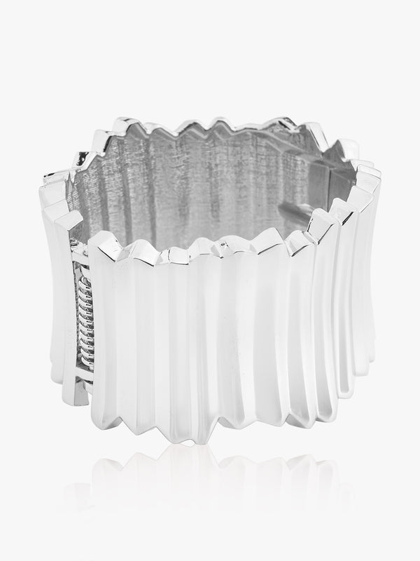 Silver Crest Cuff Bracelet
