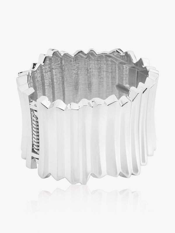 Silver Crest Cuff Bracelet