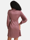 Satin Shirt Dress With Ruched Detail