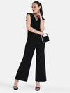 V Neck Ruffle Jumpsuit