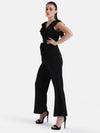 V Neck Ruffle Jumpsuit