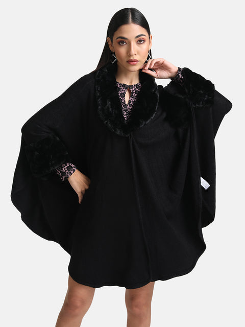 Cape With Fur Detail