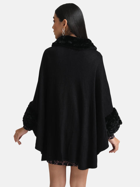 Cape With Fur Detail